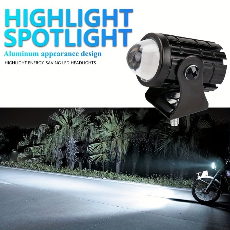 2個セット フォグランプ LED バイク オートバイ 36V ヘッドライト スイッチ付き 非純正 ホワイト イエロー スポットライト t26の画像4