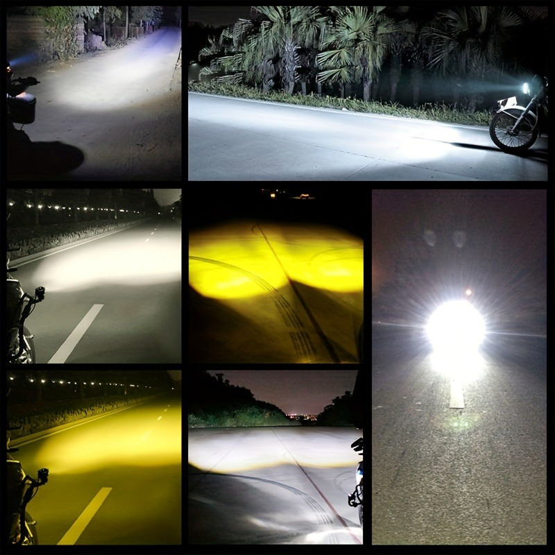 2個セット フォグランプ LED バイク オートバイ 36V ヘッドライト スイッチ付き 非純正 ホワイト イエロー スポットライト t26の画像7