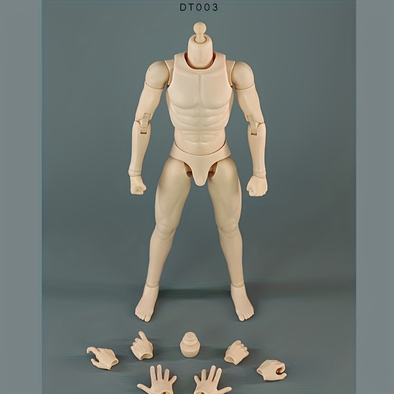 アクションフィギュア 1/6スケール ボディ 汎用 白人 ホワイト 男性 素体 重量感 おもちゃ 交換 可動式 デッサンドール バービー人形 t70_画像1