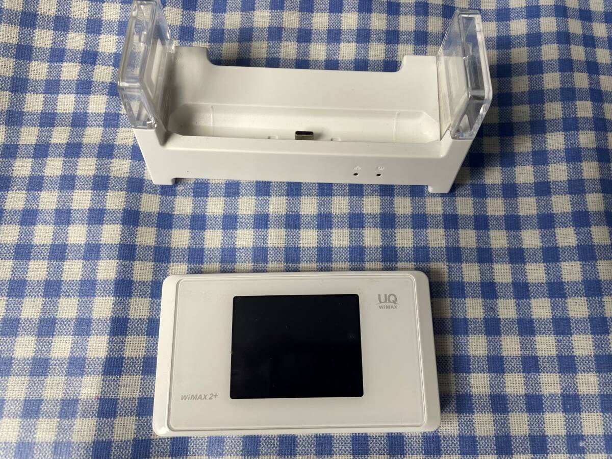 【中古】UQ WiMAX WX05 + クレードル_画像1