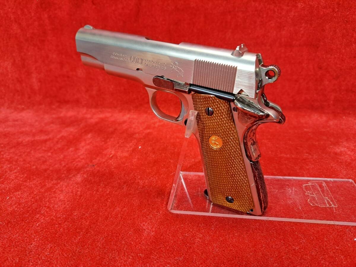 鈴木製作所 発火型モデルガン コルトガバメント M1911 ニッケルフィニッシュ_画像4