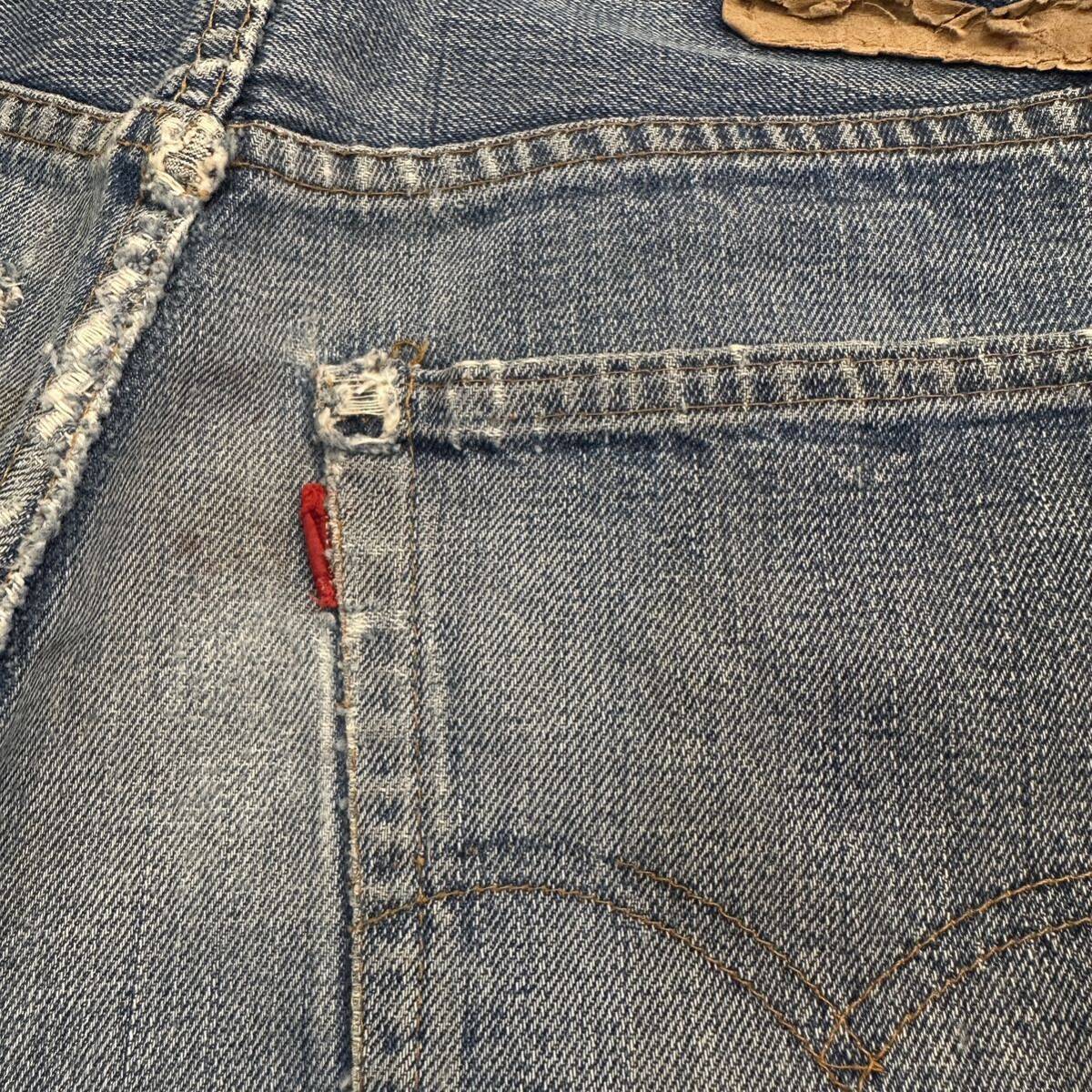 60's vintage Levi's 505 BIG E CutOff 60年代 ビンテージ オールド リーバイス ビッグE カットオフ デニム ショート パンツ ショーツ Ｗ31の画像4