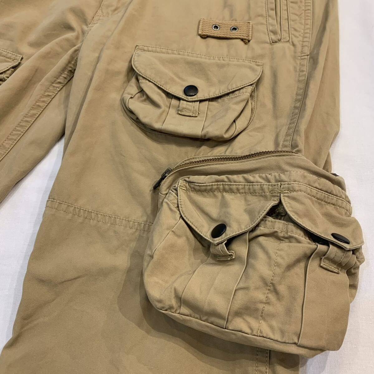 33×30 POLO Ralph Lauren カーゴ パラシュート パンツ マルチ ポケット ポロ ラルフローレン Cotton Cargo Parachute Pant old オールド_画像7