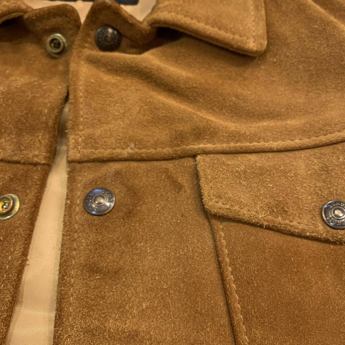 schott 3rd Type Suede Tracker Jacket 350SP ショット サードタイプ スエード スウェード トラッカー ジャケット 34_画像4