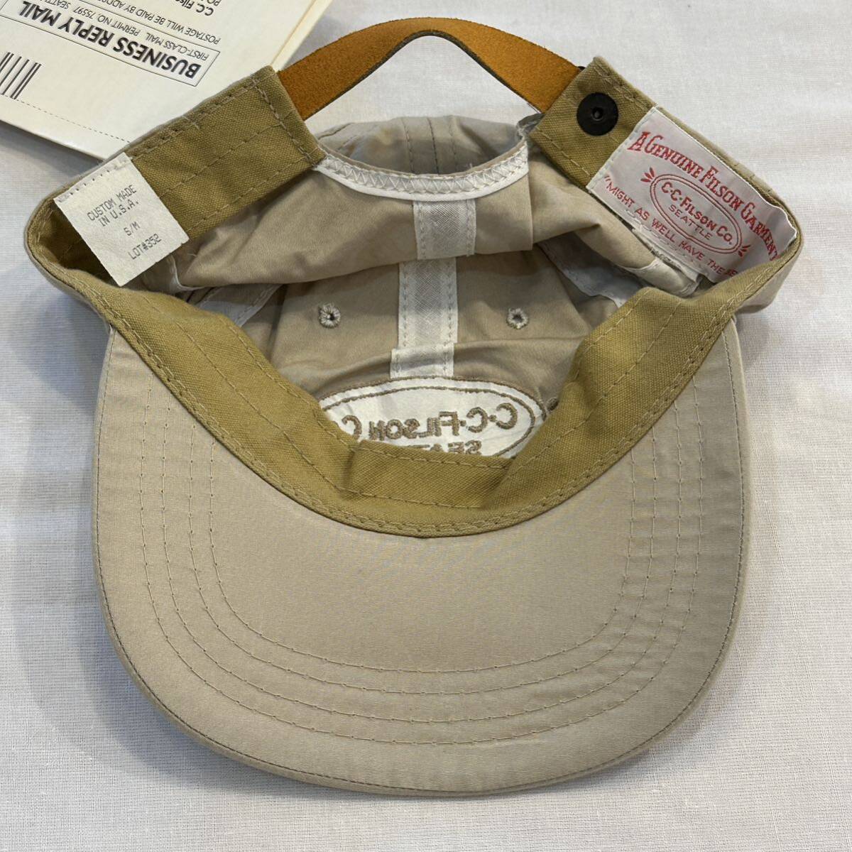 DEAD STOCK !! FILSON Feather Cloth Cap フィルソン フェザークロス キャップ vintage ビンテージ オールド USA製_画像6