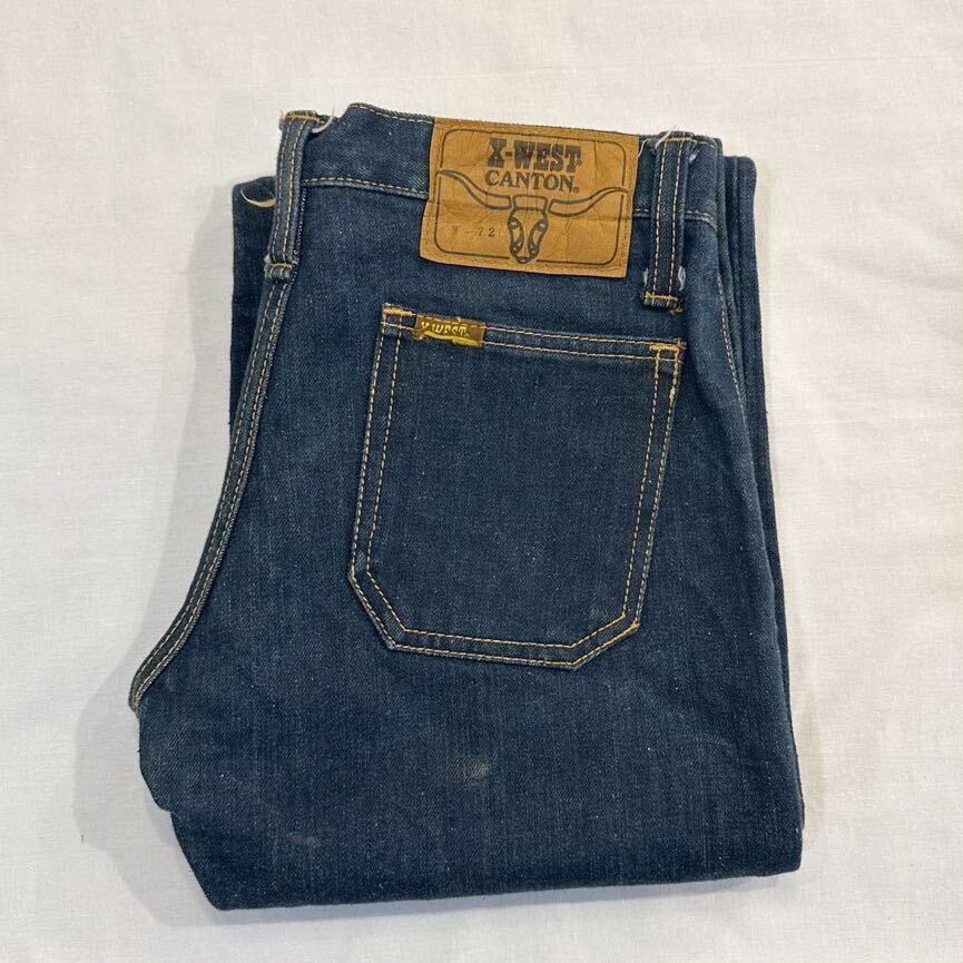 USA製 70s vintage CANTON X-WEST flared Denim Pant 米国製 70 USA製 70s vintage CANTON X-WEST flared Denim Pant 米国製 70