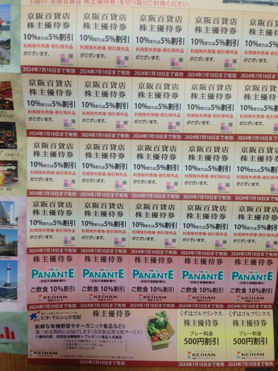 京阪ホールディングス 株主優待 乗車券 10枚 + グループ優待券 1冊 セット の画像6