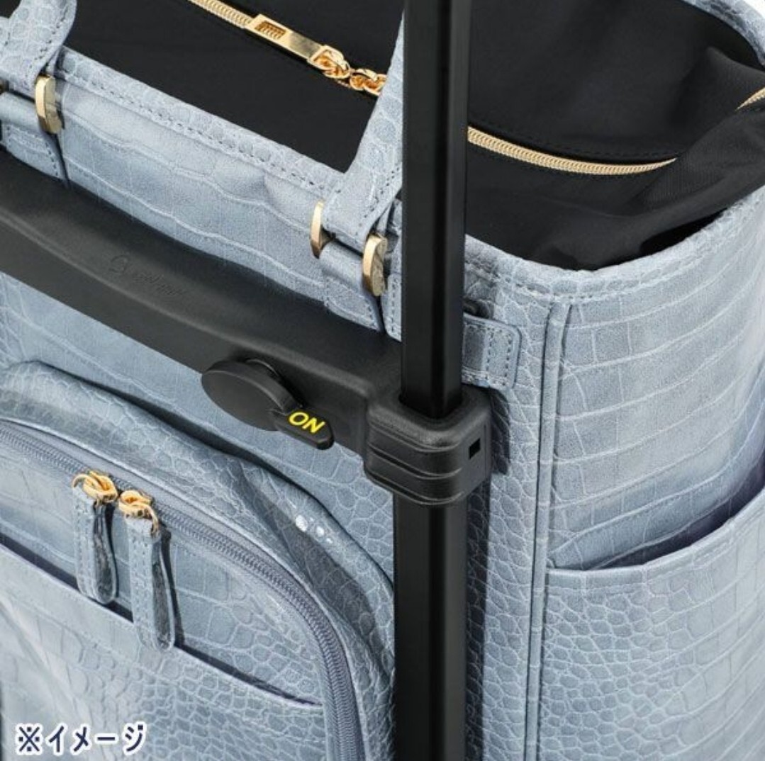 スワニー トートキャリー クロコダイル型押し 4輪ストッパー付き スワニー トートキャリー クロコダイル型押し 4輪ストッパー付き