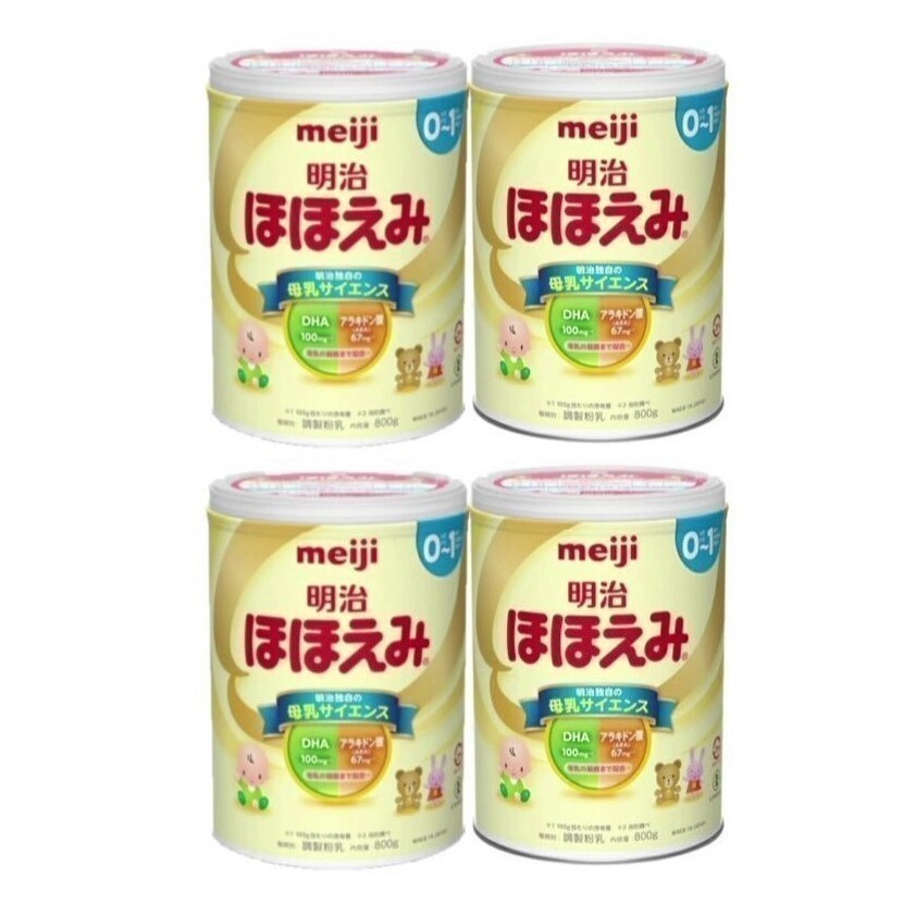  Meiji щека ..800g×4 ( итого 4 жестяная банка ) мука молоко 