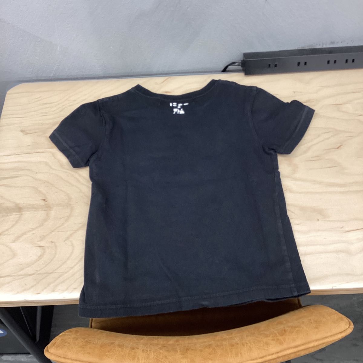にゃー　子供服　半袖Tシャツ　アトム　コラボ　Lサイズ(120〜130cm)  ブラック　黒