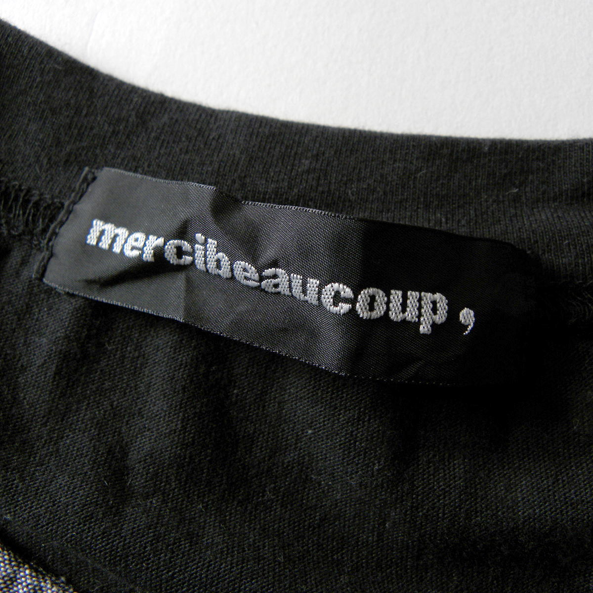 メルシーボークー mercibeaucoup, 異素材切替タックネックTシャツ プルオーバー ゆったりシルエット カジュアル 手洗い可 l0425-5の画像4