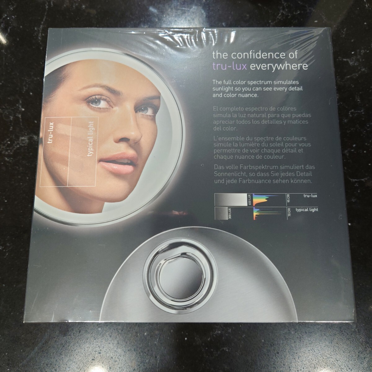  новый товар нераспечатанный простой hyu- man compact 10 раз сенсор зеркало с подсветкой серебряный увеличительное стекло ручное зеркало 