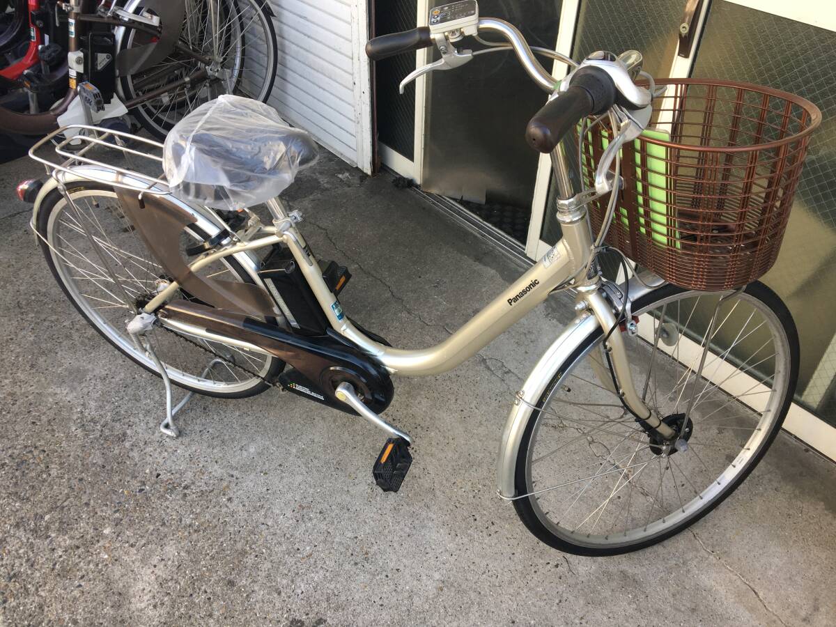 地域限定送料無料 パナソニック ビビ 6,6AH 新基準 軽量モデル シルバー ナチュラ アシスタ 神戸市 電動自転車の画像5