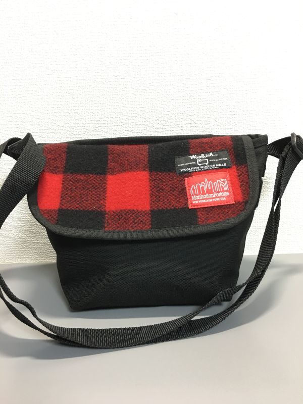 Manhattan Portage×WOOLRICH マンハッタンポーテージ×ウールリッチ チェック柄 ショルダーバッグの画像1