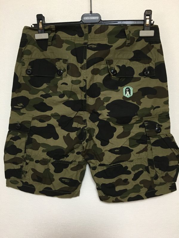 A BATHING APE アベイシングエイプ カモフラージュ柄 迷彩柄 ハーフパンツ カーゴ S_画像2