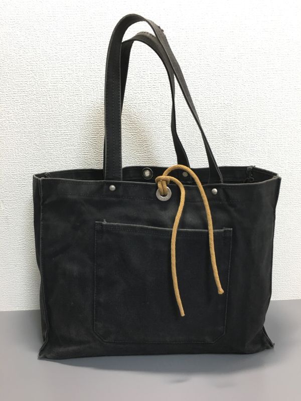 京都 一澤帆布 キャンバス トートバッグ ブラックの画像2