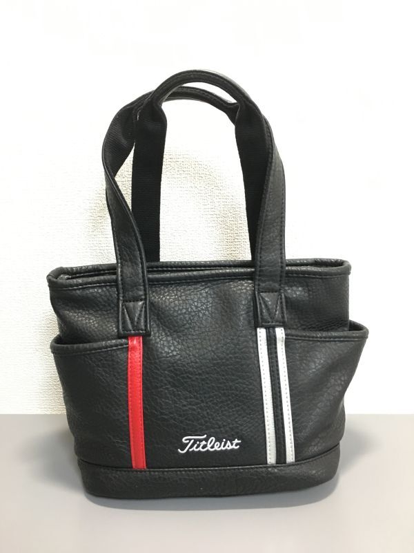 Titleist×Mercedes-Benz Titleist × Mercedes Benz PU leather handbag black 