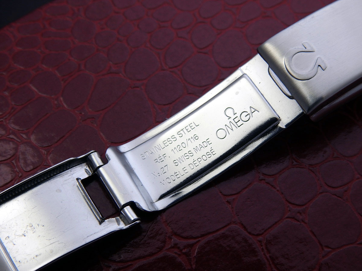 [希少] OMEGA オメガ Steel スチール Bracelet ブレスレット 1120/116 (美品)、ラグ 幅18mmの画像7