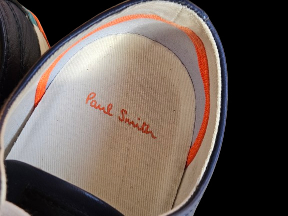 Paul Smith★ レザースニーカー ポールスミス メンズ EU38 プリント レインボー 本革 本皮 スニーカーの画像4