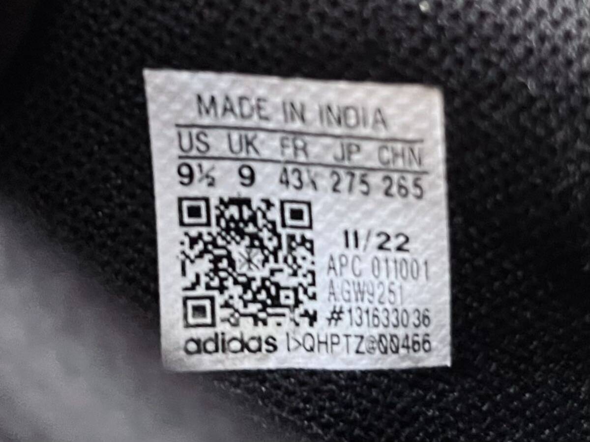 美品使用少 adidas GRANDCOURT BASE 2.0 Mアディダス スニーカー メンズ 27.5 ブラック 黒 グランドコート ベース 2.0M GW9251の画像7