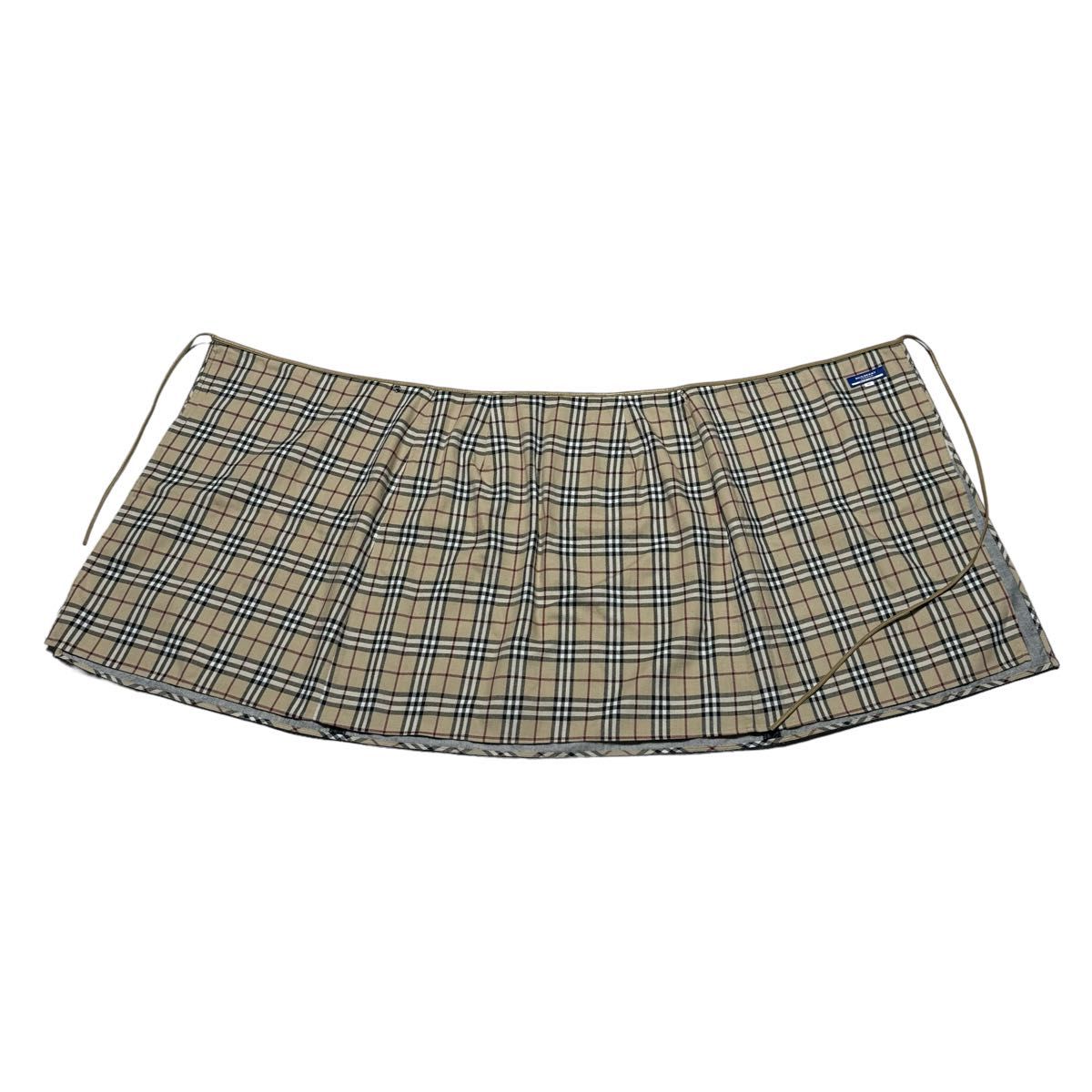 【美品】BURBERRY BLUE LABEL バーバリーブルーレーベル デニム ラップスカート サイズ38 ノバチェック