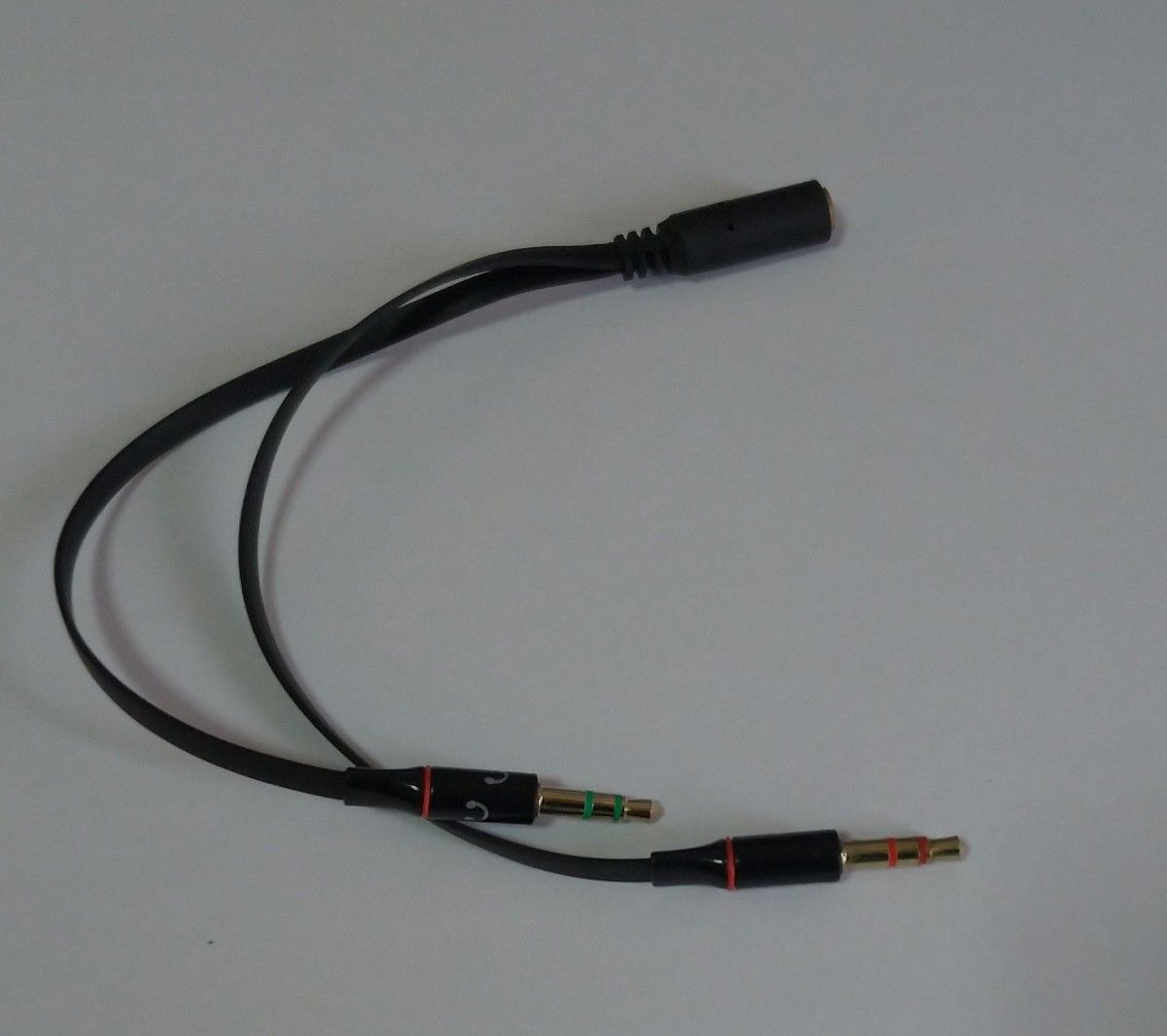 オーディオ変換ケーブル 4極メス 3極オス ステレオミニプラグ 3.5mm 分配