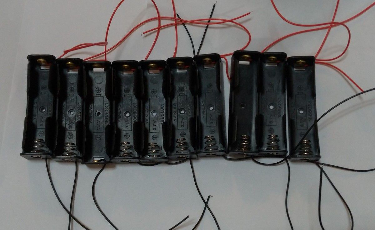 10個　18650 バッテリーケース　3.7V 電池ケース　収納ボックス 電子工作