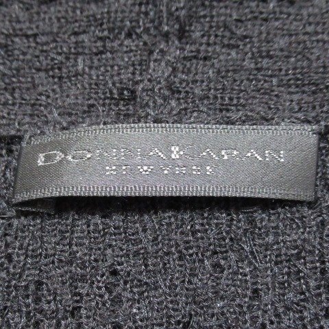  Donna Karan New York beautiful goods cashmere & silk spa call attaching knitted cardigan black black P DONNAKARAN NEWYORK DKNY *AJ4