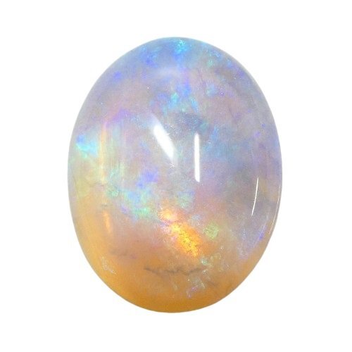 天然ホワイトオパール ルース 4.6ct オーバル ストーン 天然石 アクセサリーパーツ opal 【ネコポスOK】 ◆OY4