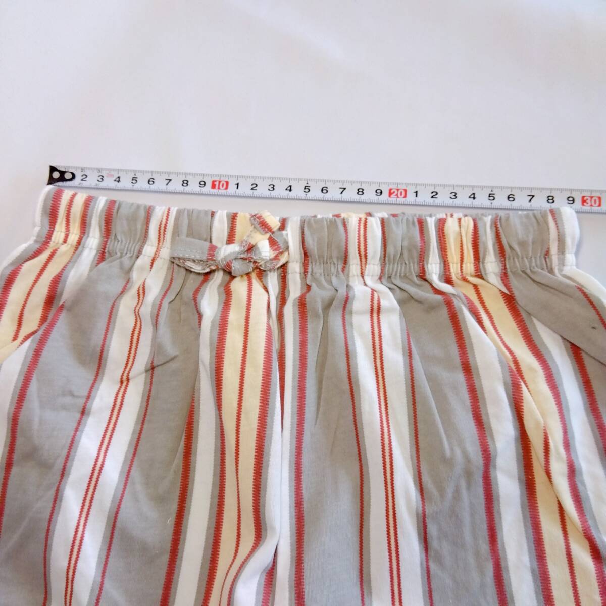ルームパンツ 綿１００ ストライプ パンツ Ｍの画像3