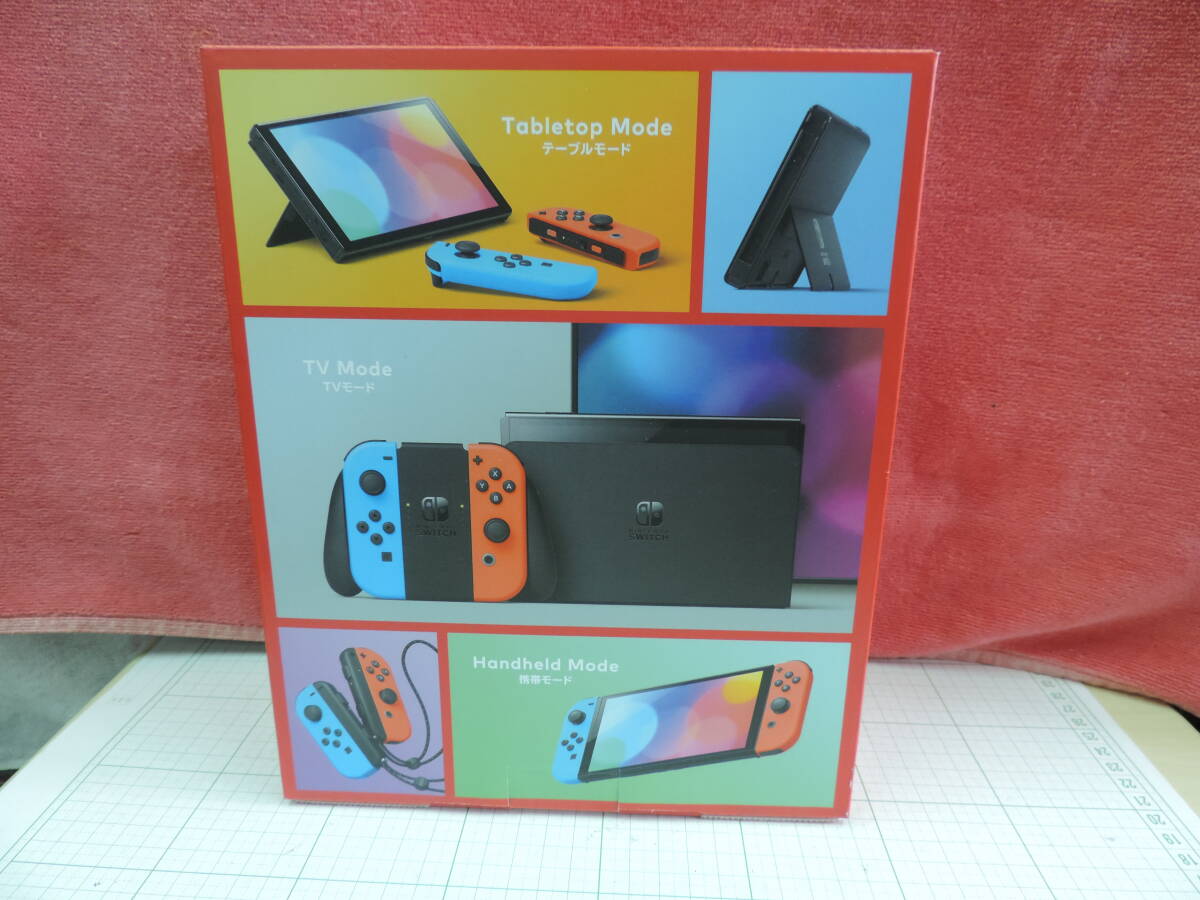 未使用品 Nintendo Switch ニンテンドースイッチ 本体 有機ELモデル ネオンブルー ネオンレッド ４月10日～の１年保証の画像3