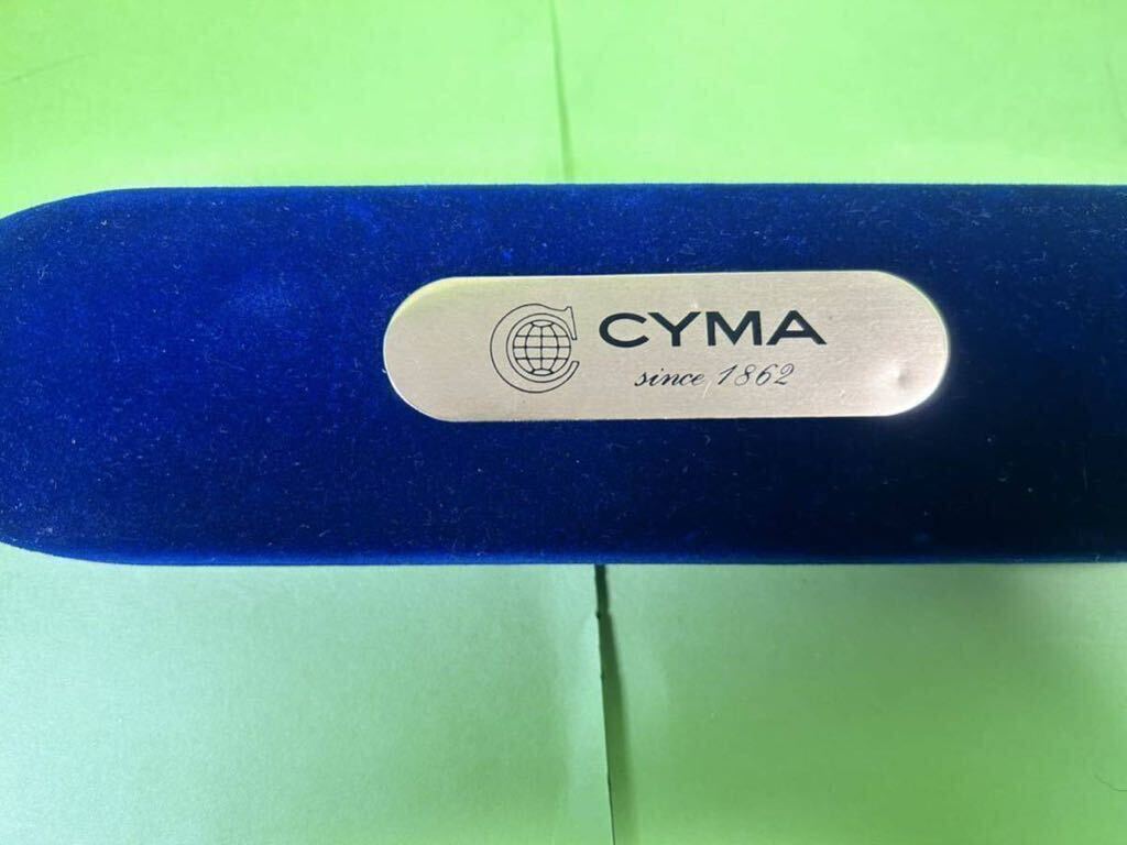 CYMA wristwatch quarts battery replaced Cima sale proof attaching operation goods *CYMA 432*QUARTZ* white × Gold * combination * wristwatch * lady's 