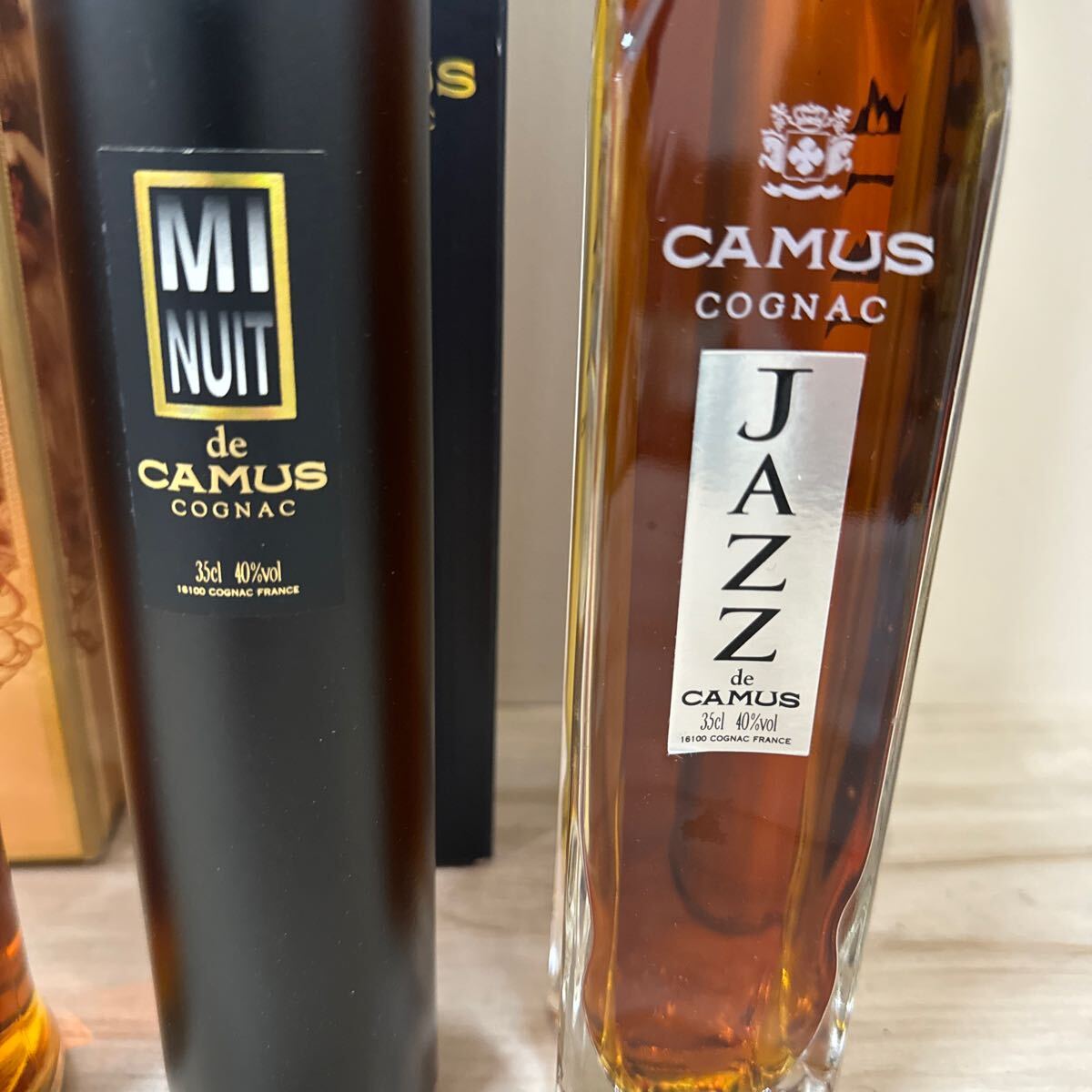 【古酒未開封】4本セット カミュ ジャズ ミニュイ ベル ジョセフィーヌ CAMUS jazz minuit belle josephine 350ml/40% 箱付 K0415-05の画像3