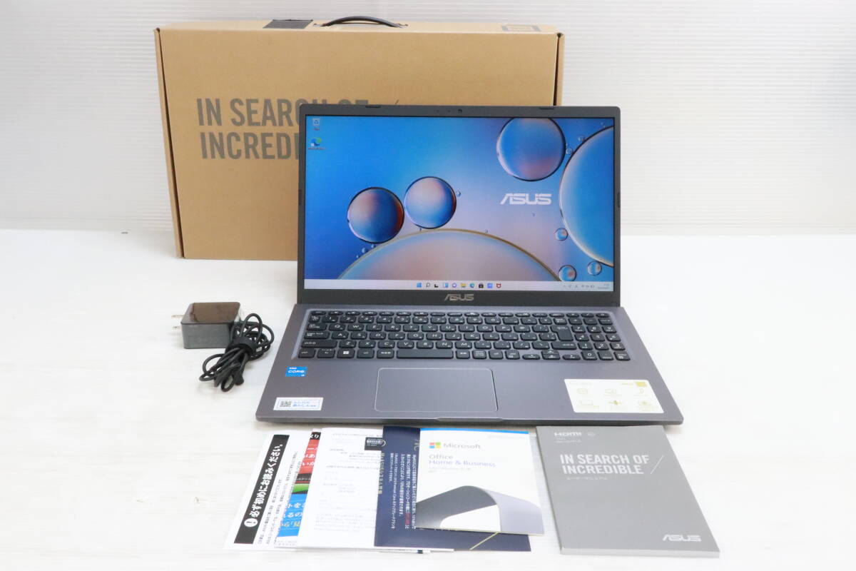 1円～★初期化済★ASUS エイスース ノートPC X515EA CPU Core i3-1115G4 / メモリ 8GB / SSD 256GB / Windows 11 Home / Office 有 S040の画像1