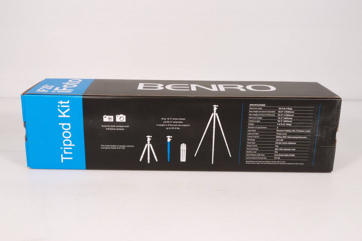 未開封・未使用品★BENRO ベンロ IF28+ iFoto アルミ三脚/一脚 ボールヘッドキット付き カメラ Tripod Kit アクセサリー ビデオ 撮影 AA71