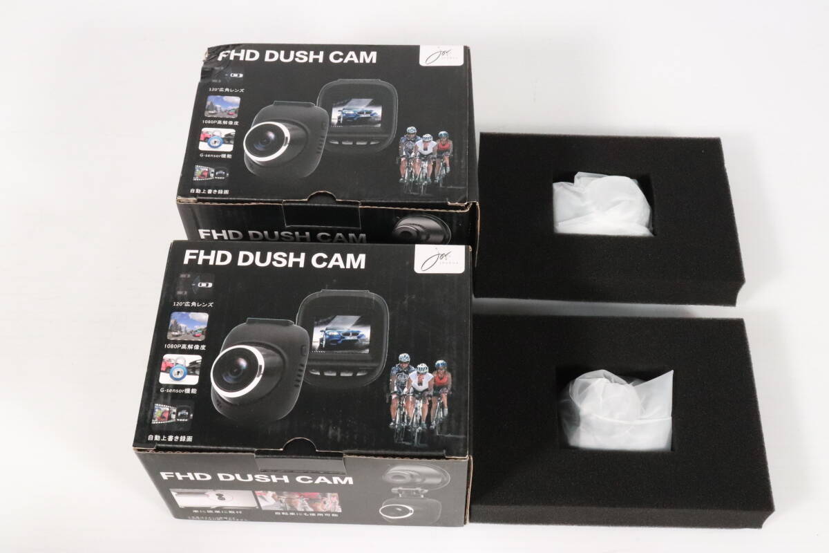 未使用品★ジョワイユ FHD DUSH CAM ビデオ カメラ まとめて2点セット まとめ売り ドラレコ 自転車 サイクリング 車 録画 S274の画像1