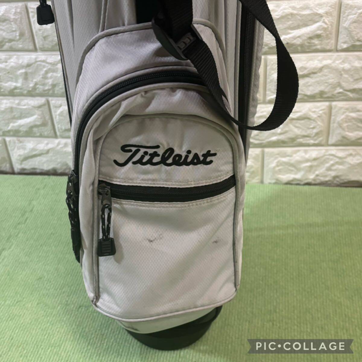 スタンドキャディバッグ(CB)☆人気ゴルフメーカー☆Titleist(タイトリスト)☆ホワイト＆ブラック＆オレンジ☆スタンド式☆5分割の画像7