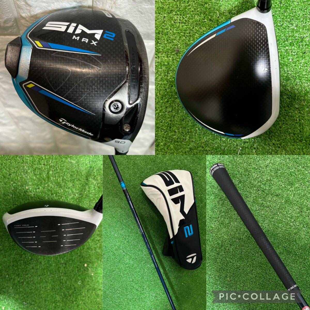 豪華☆男性向け☆Taylormade(テーラーメイド)SIM2(シム2)等ゴルフクラブセット☆テーラーメイドキャディバッグ付(フード,ネームプレート付)の画像3