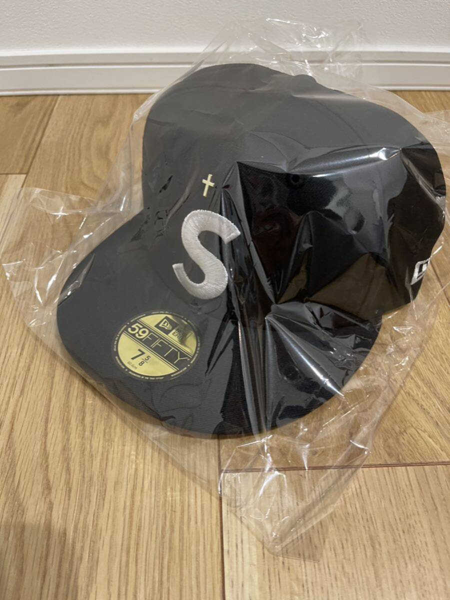 新品未使用Supreme Gold Cross S Logo New Era 7 5/8_画像5