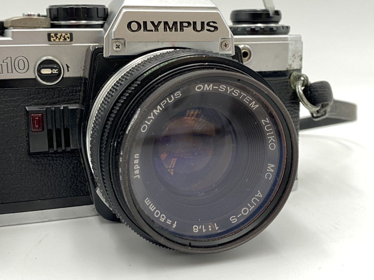 OLYMPUS OM10 OM-2 一眼レフフィルムカメラ ZUIKO MC AUTO-S f1.8 50mm オリンパス フラッシュ付き