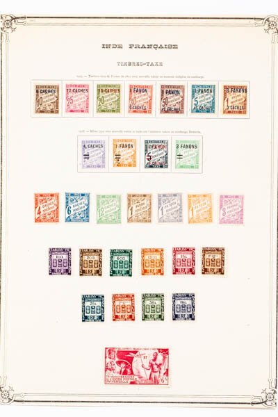 フランス領コンゴ切手 フランス領インド切手 不足料切手 加刷切手 希少 コレクター品 70枚 #36924の画像7