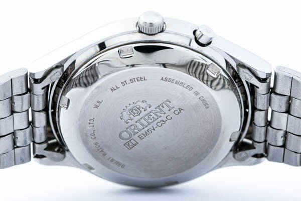 ORIENT オリエント EM5V-C3-C 自動巻 デイデイト シルバー文字盤 メンズ腕時計 #32742の画像5