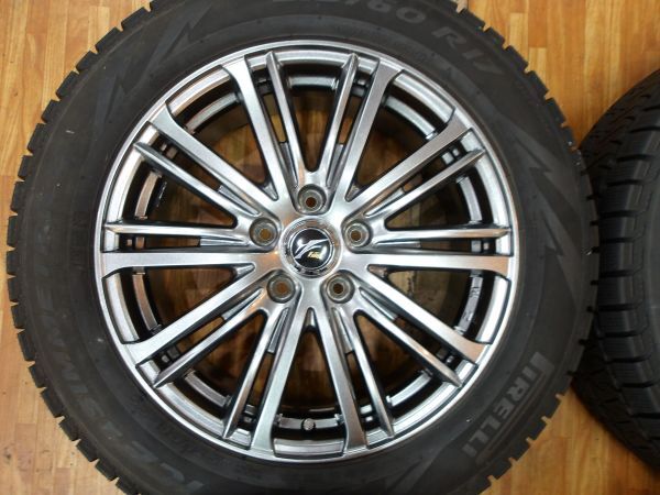 O 送料無料 美品 バリ山 即納 17 5H114.3 7J+47 ピレリ 215/60R17 エリシオン オデッセイ クロスロード エスティマ CX-30 エクストレイルの画像4