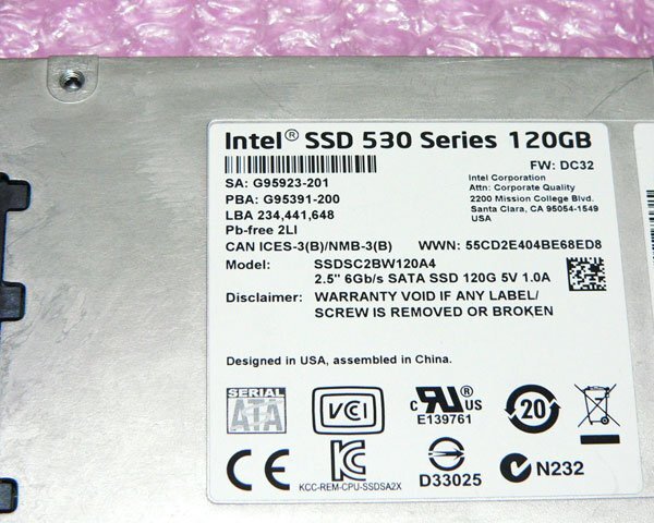 Intel SSD 530 Series SSDSC2BW120A4 SSD SATA 120GB 2.5 -inch cat pohs flight ( post mailing )