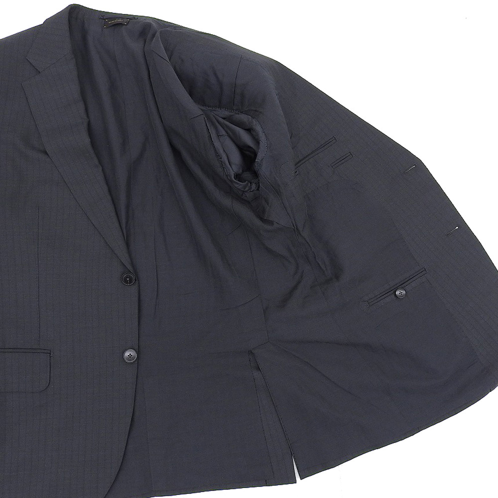 超美品 エルメネジルド ゼニア 現行黒タグ 最高級クチュールライン COUTURE シルク ウール 2つボタン ジャケット スーツ 52 メンズの画像5