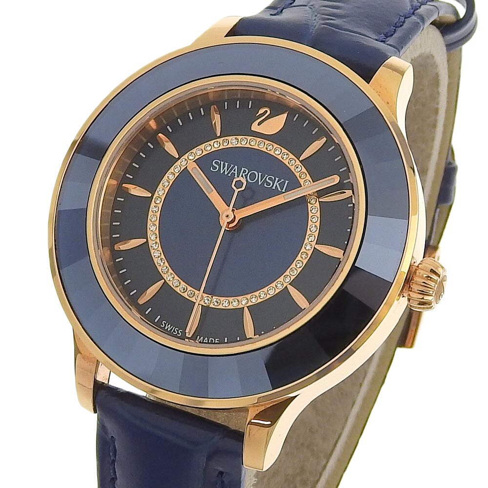  прекрасный товар с ящиком Swarovski SWAROVSKI 2020 год OCTEA LUX 5414413 crystal часы наручные часы кожаный ремень мужской женский обычная цена 88550 иен 