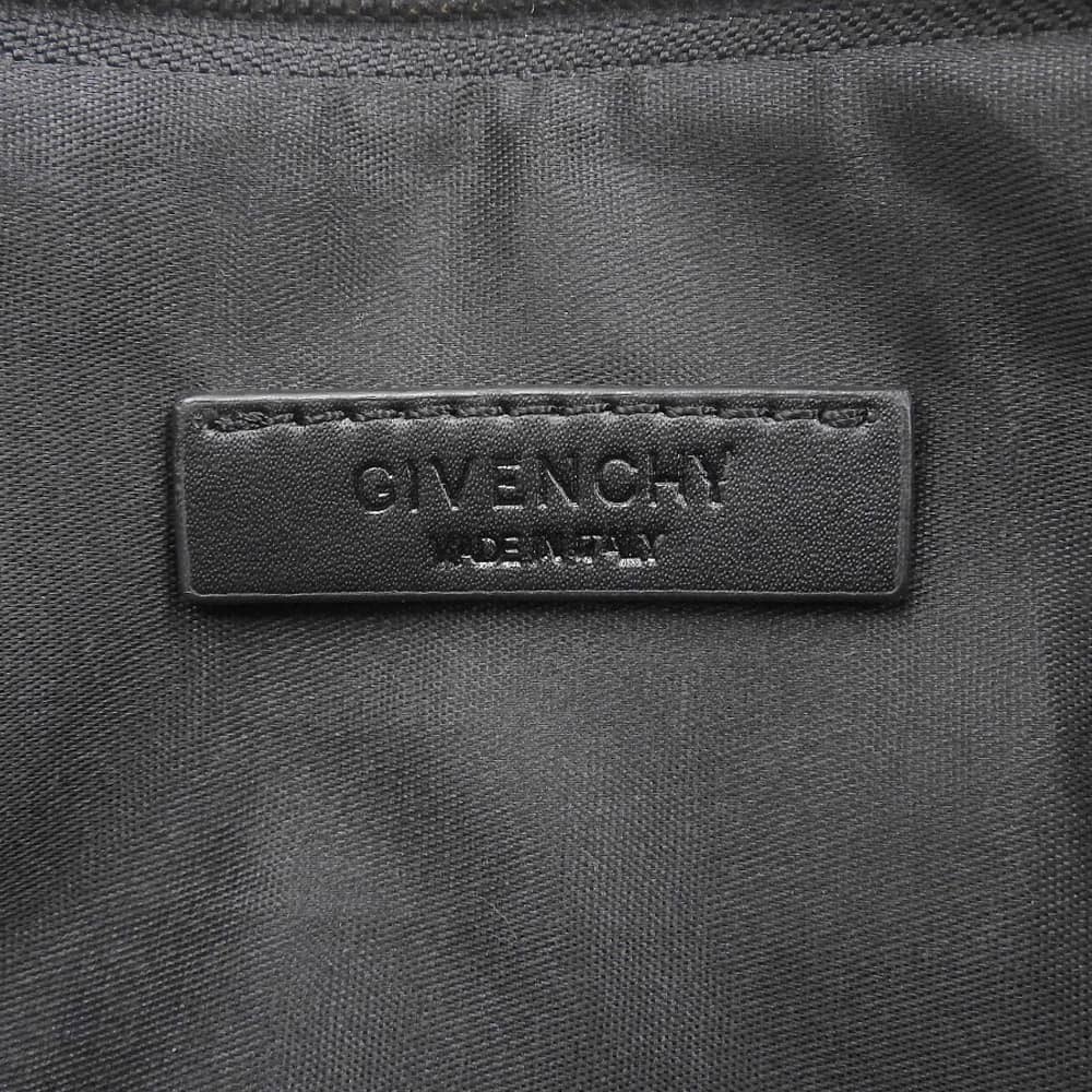 超美品 ジバンシイ GIVENCY 現行ロゴ スター & ストライプ レザー セカンド クラッチ バッグ ポーチ 黒 シルバー金具 メンズ 数回使用程度_[ジバンシイ]クラッチバッグ