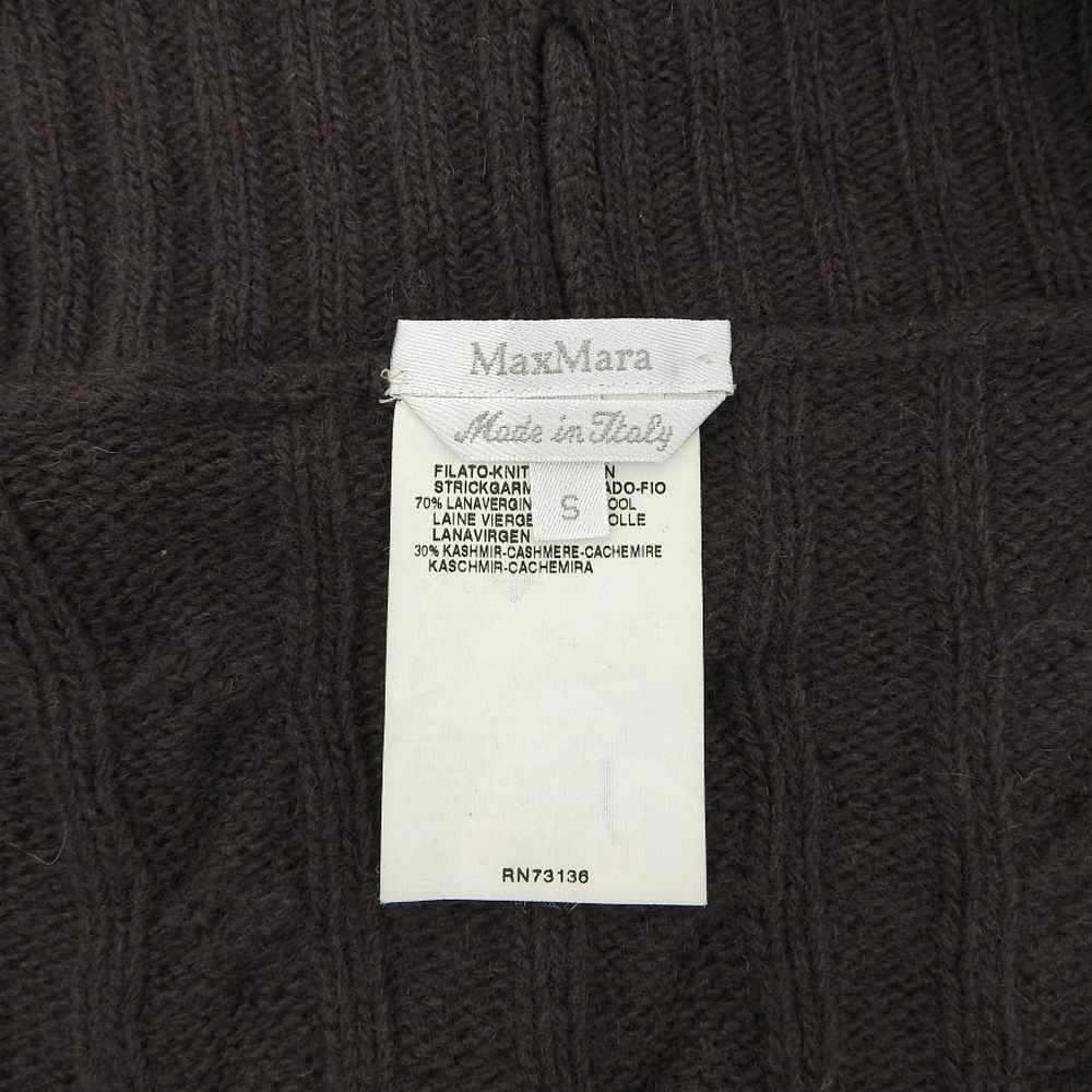 美品 マックスマーラ MaxMara カシミア混 ショールカラー ケーブルニット ボレロ カーディガン s_[マックスマーラ]カーディガン