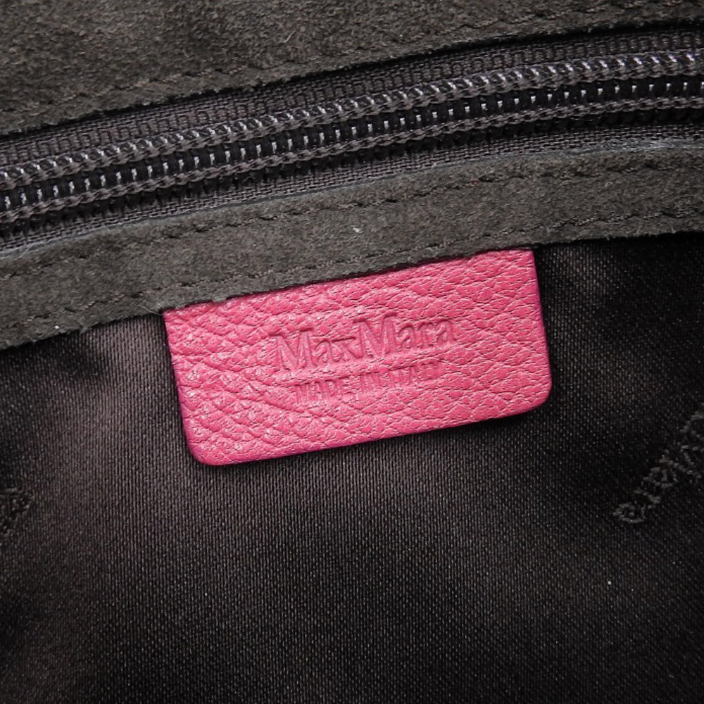  прекрасный товар Max Mara действующий Logo MAXMARA metal Logo очарование 2way кожа сумка на плечо женский 