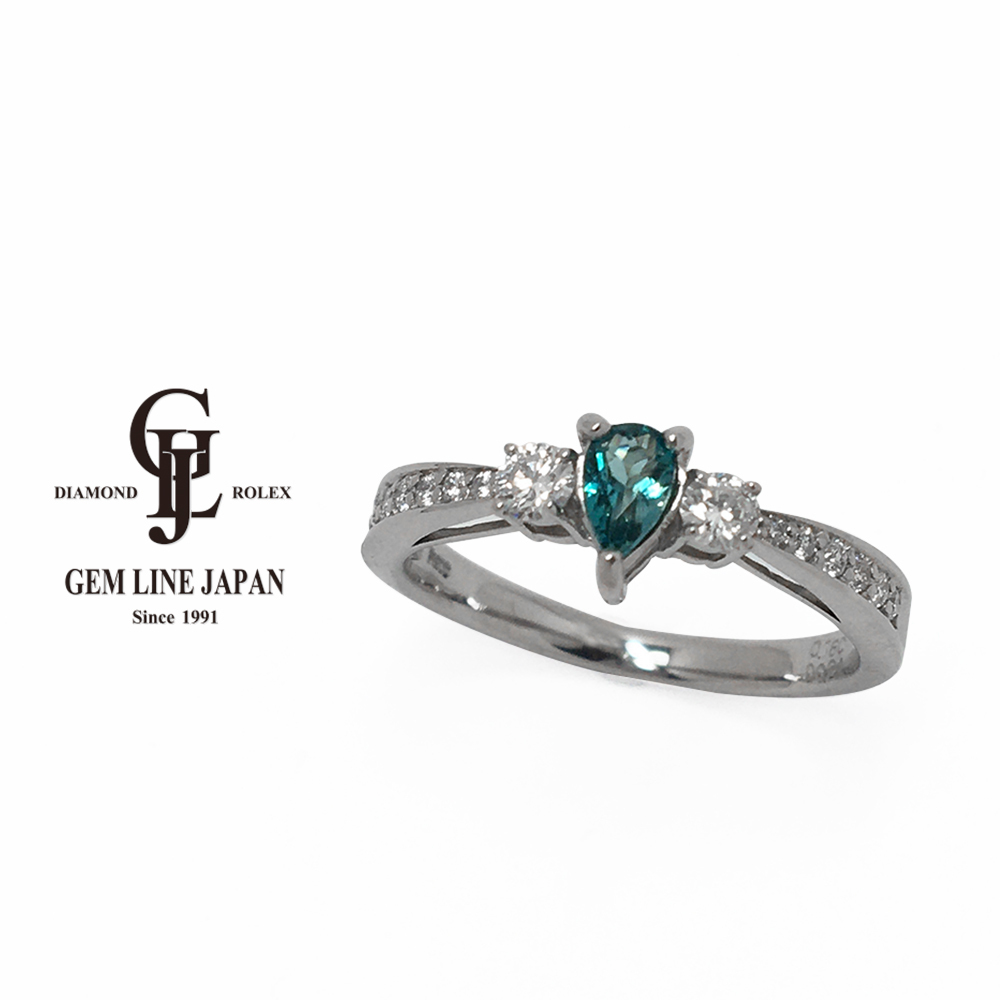 【希望者のみラッピング無料】 超稀少石 新品 グランディディエライト リング プラチナ 0.24ct ダイヤモンド 0.180ct その他